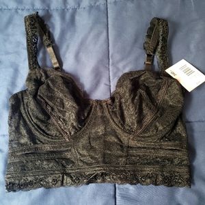 NWT Longline Black Bra